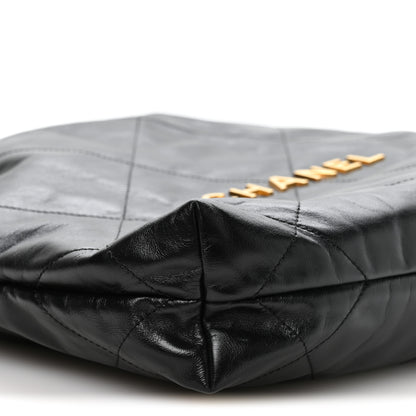 Chanel Shiny Calfskin Quilted Small Chanel 22 Black 10 of 11