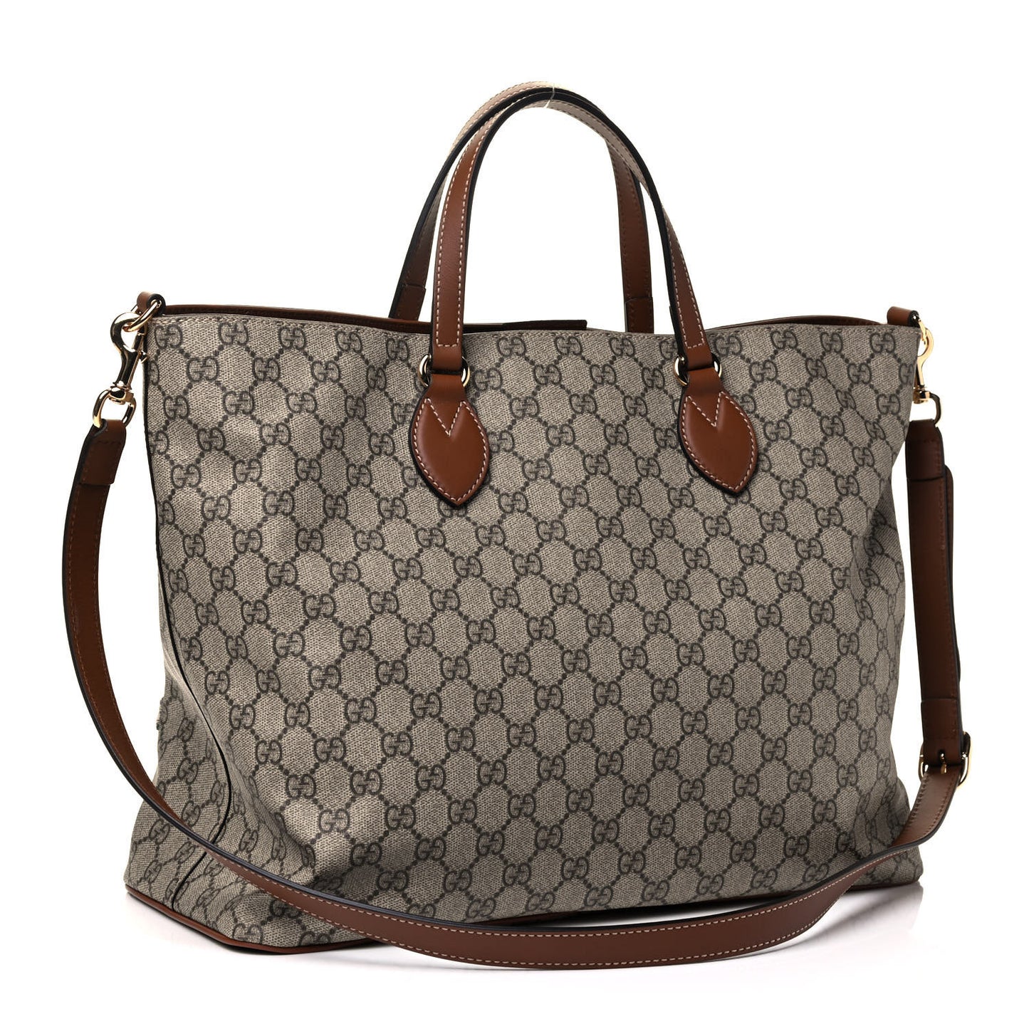 Soft GG Supreme Monogram Garden Collection Crossbody Tote Beige Tuscany