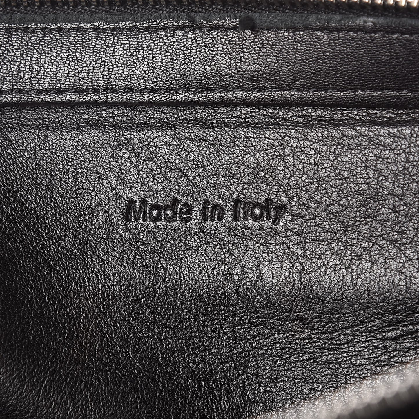 Nappa Calfskin Dragonne Pouch Clutch Black