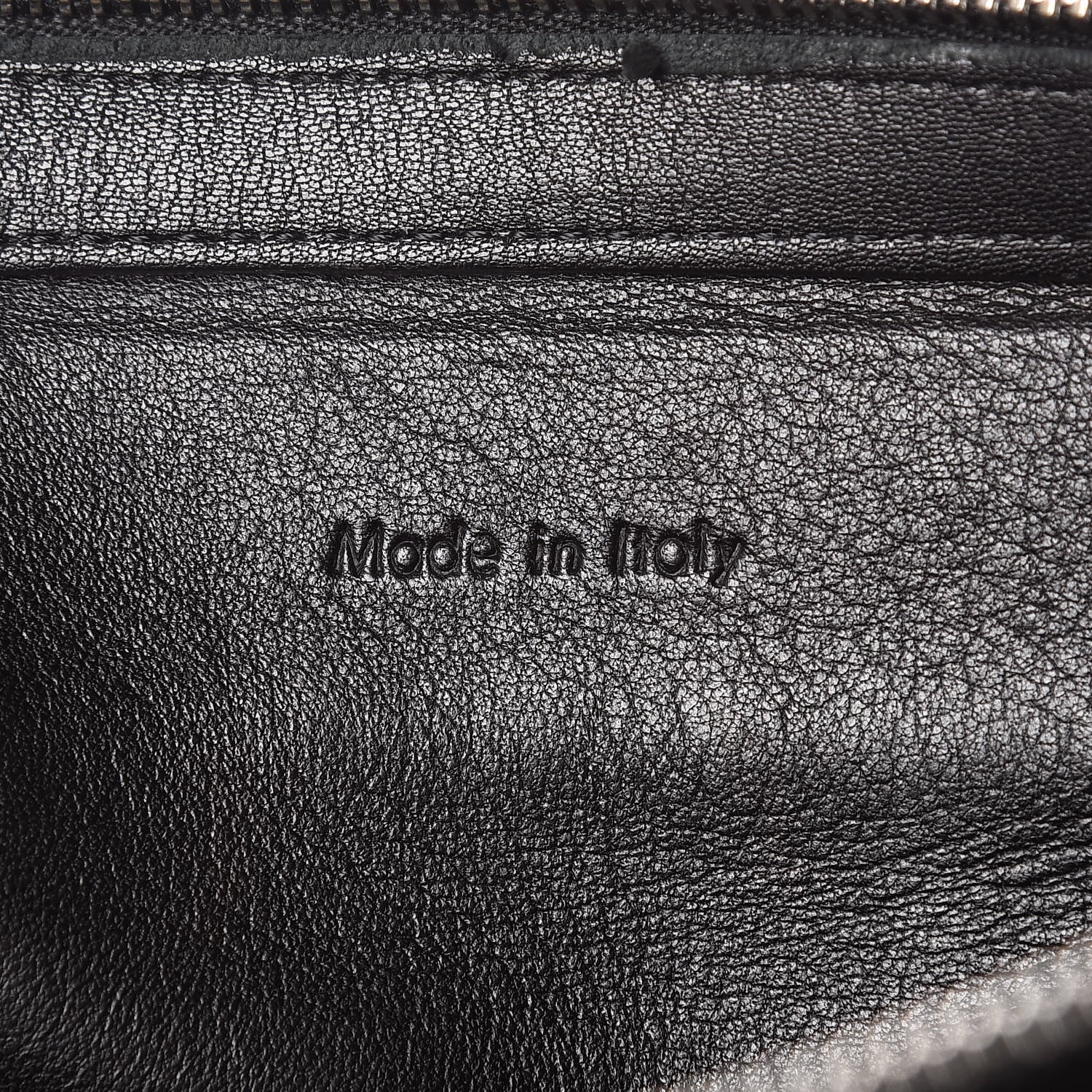 Celine Nappa Calfskin Dragonne Pouch Clutch Black 7 of 14