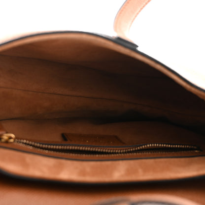 Christian Dior Grained Calfskin Saddle Bag With Strap Camello 5 of 13