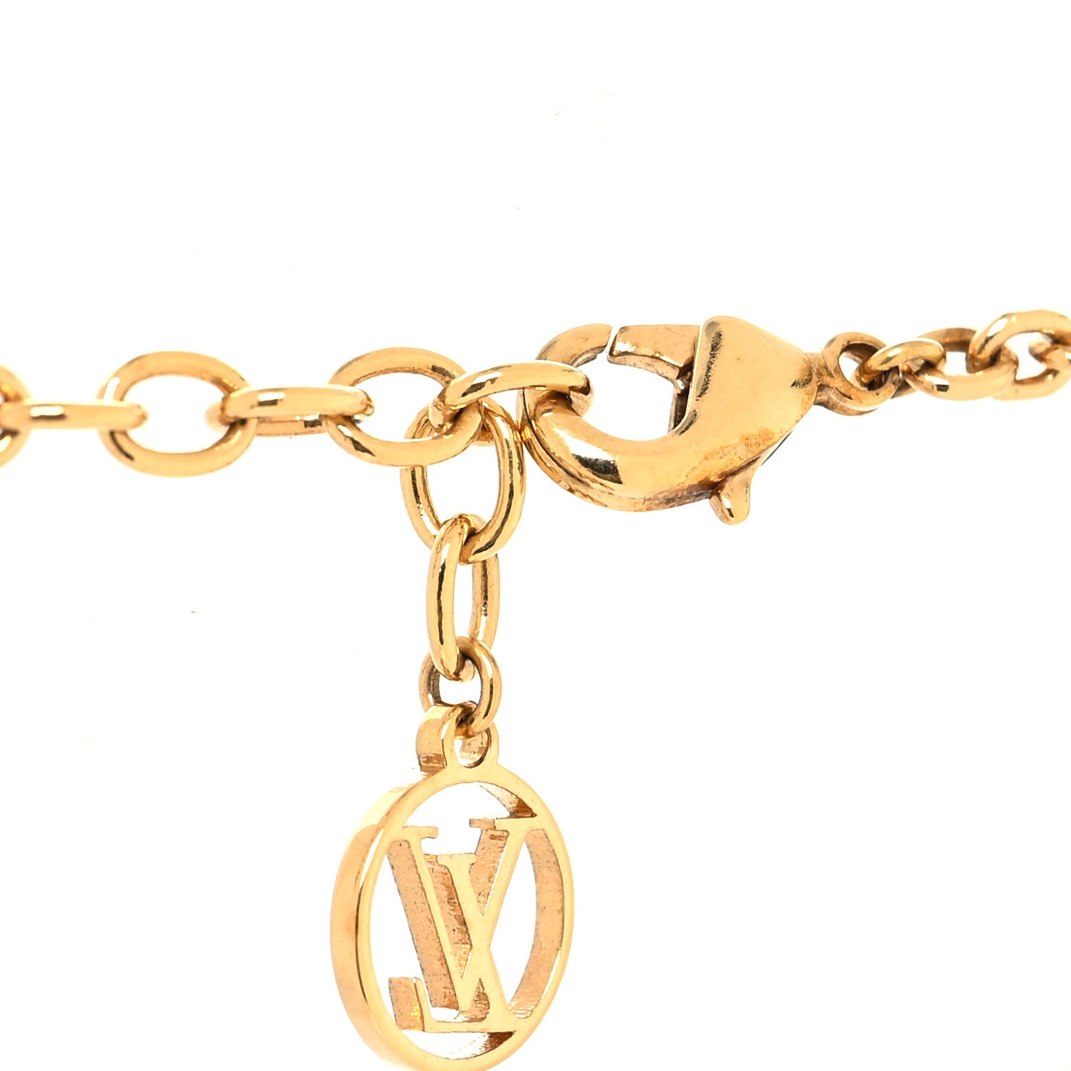 Louis Vuitton Monogram Charms Necklace Gold 4 of 6