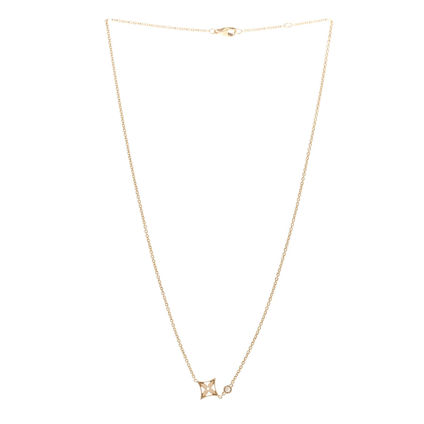 18K Yellow Gold Diamond Idylle Blossom Pendant Necklace