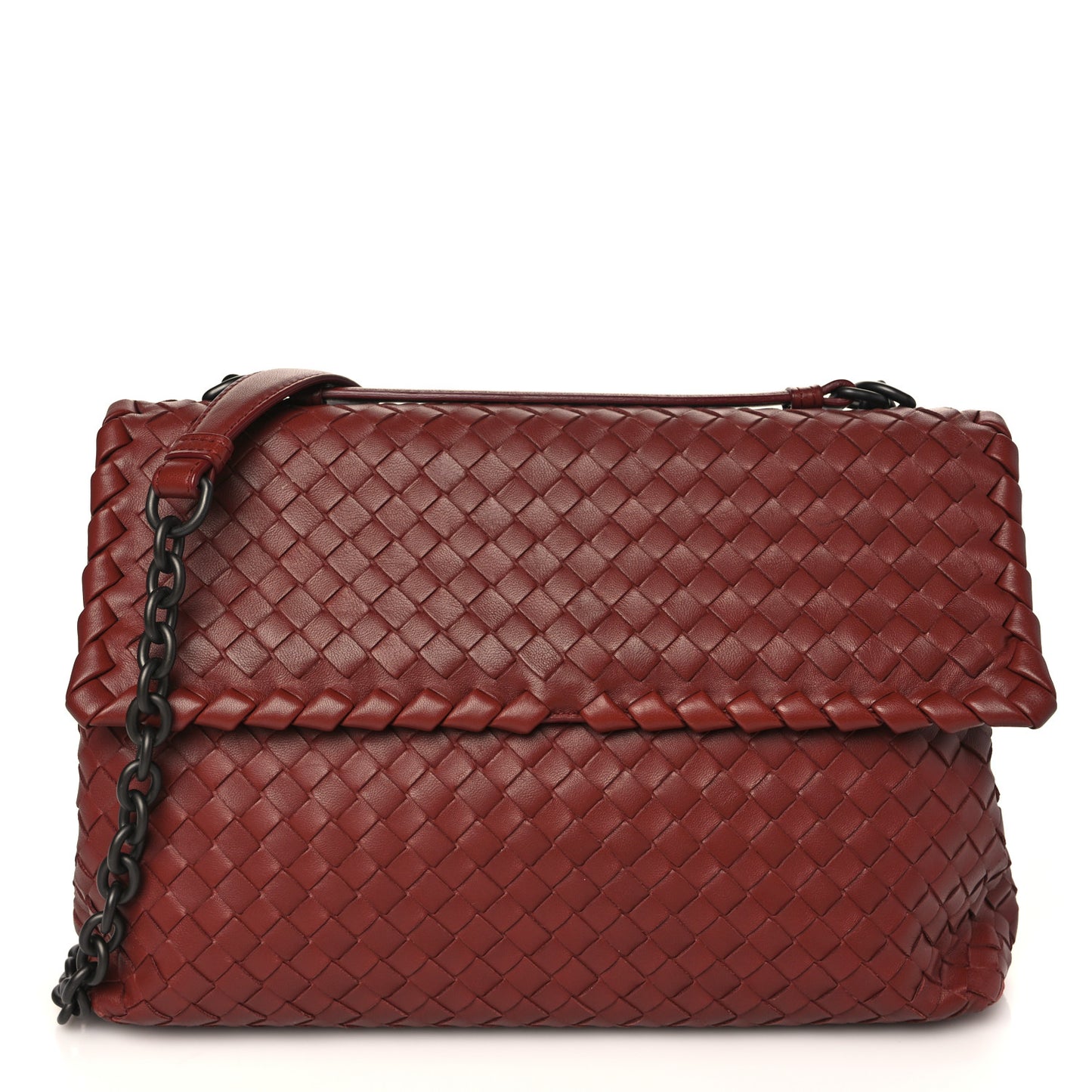 Nappa Intrecciato Large Olimpia Bag Rust