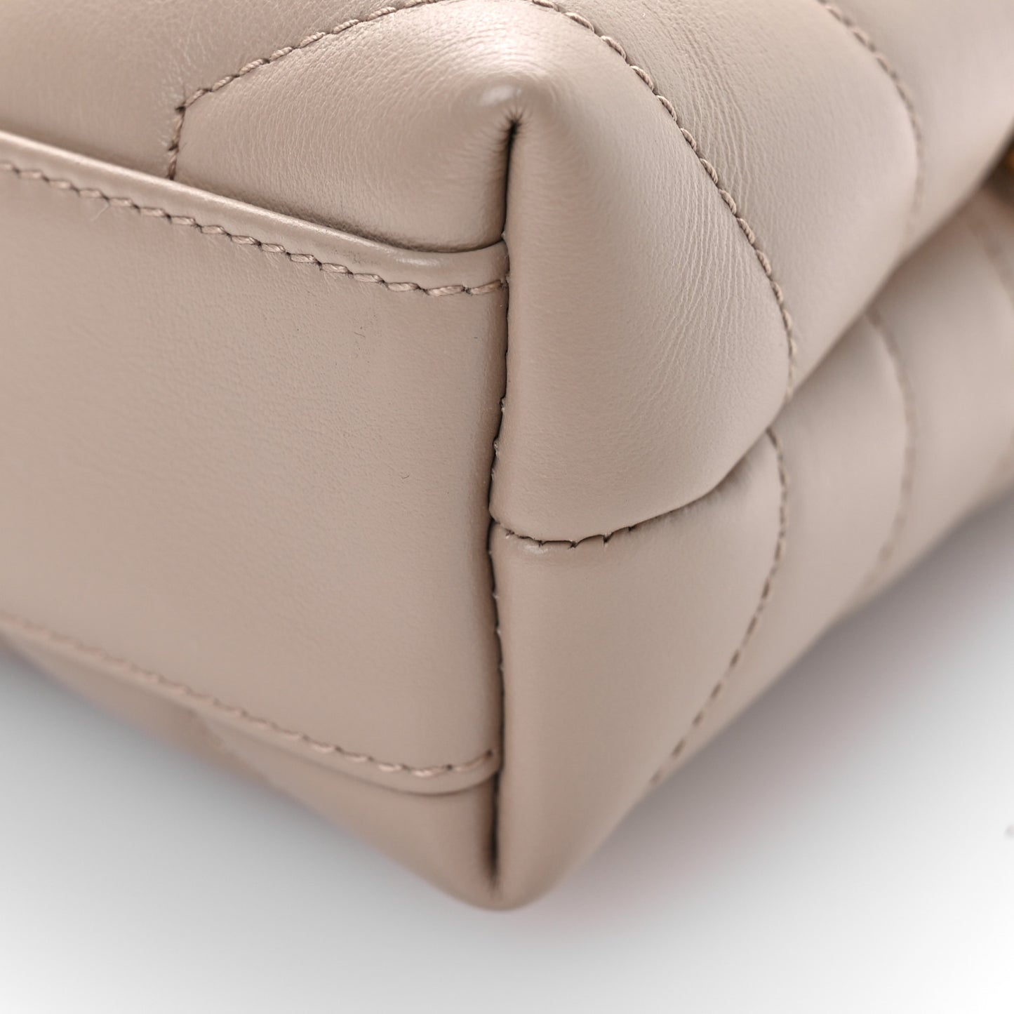 Calfskin Y Quilted Monogram Toy Loulou Crossbody Bag Dark Beige