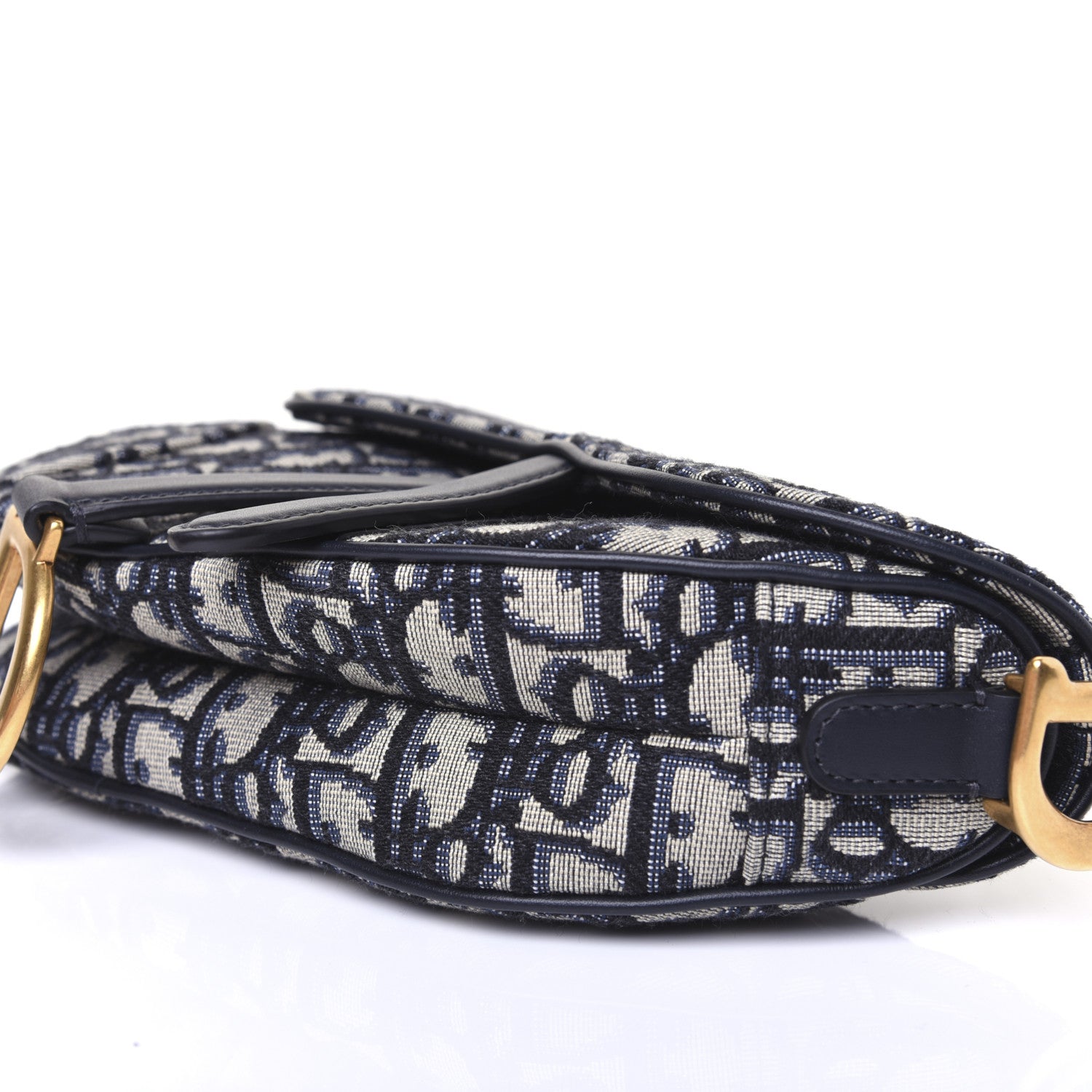 Christian Dior Oblique Mini Saddle Bag Blue 7 of 14