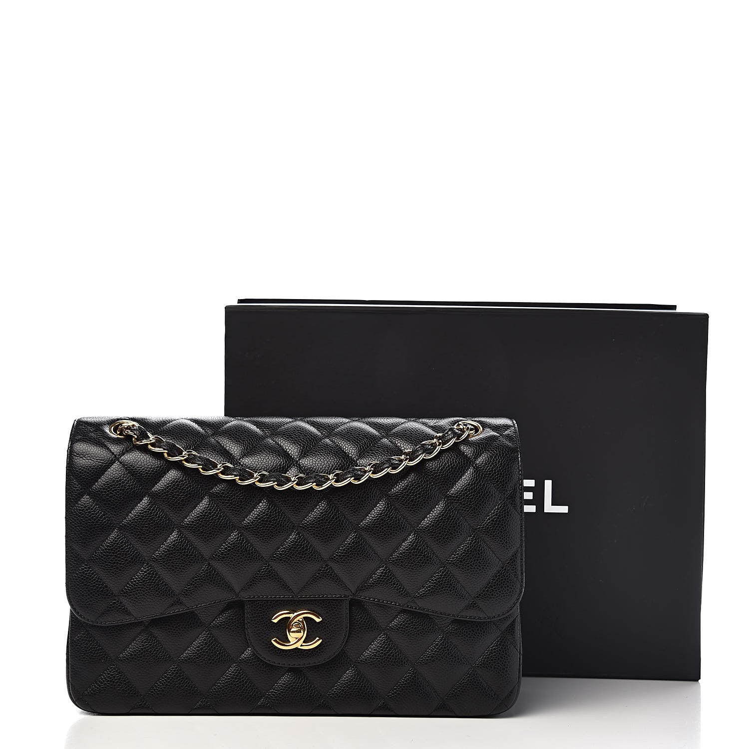 Chanel Caviar Quilted Jumbo Double Flap Black 11 of 11