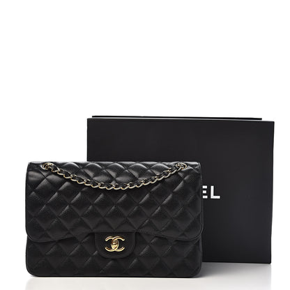 Chanel Caviar Quilted Jumbo Double Flap Black 11 of 11