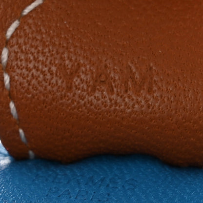 Hermes Milo Lambskin Grigri Rodeo Horse Bag Charm PM Blue Zanzibar Rose Texas Gold 4 of 5