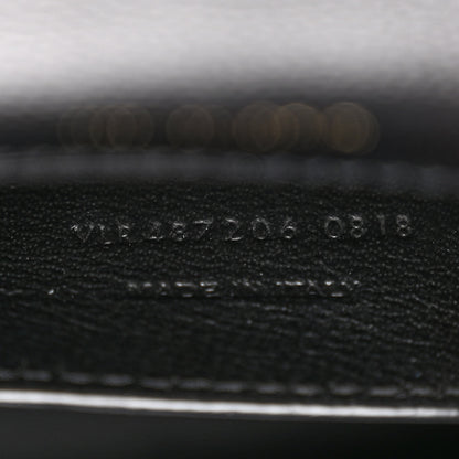Saint Laurent Grain De Poudre Textured Mixed Matelasse Triquilt Medium Monogram Satchel Black 8 of 12