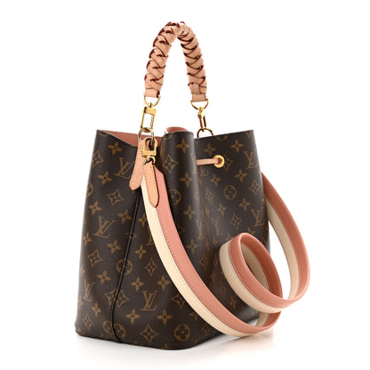 Louis Vuitton Monogram Braided Neonoe MM Peach Cream 2 of 12