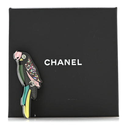 Chanel Resin Parrot CC Brooch Multicolor 4 of 4