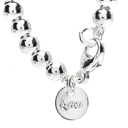 Tiffany Sterling Silver Enamel 4mm Return to Tiffany Heart Tag Bead Bracelet Hot Pink 5 of 5