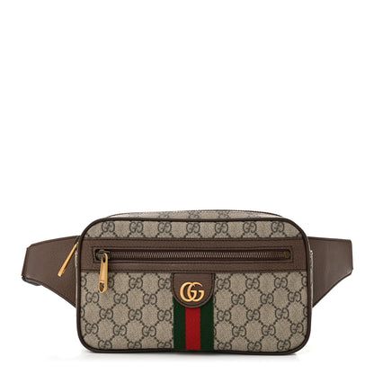 Gucci Soft GG Supreme Monogram Medium Ophidia Belt Bag Dark Brown 1 of 10
