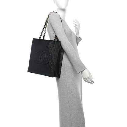 Chanel Shiny Aged Calfskin North South Shopping Bag Black 2 of 10
