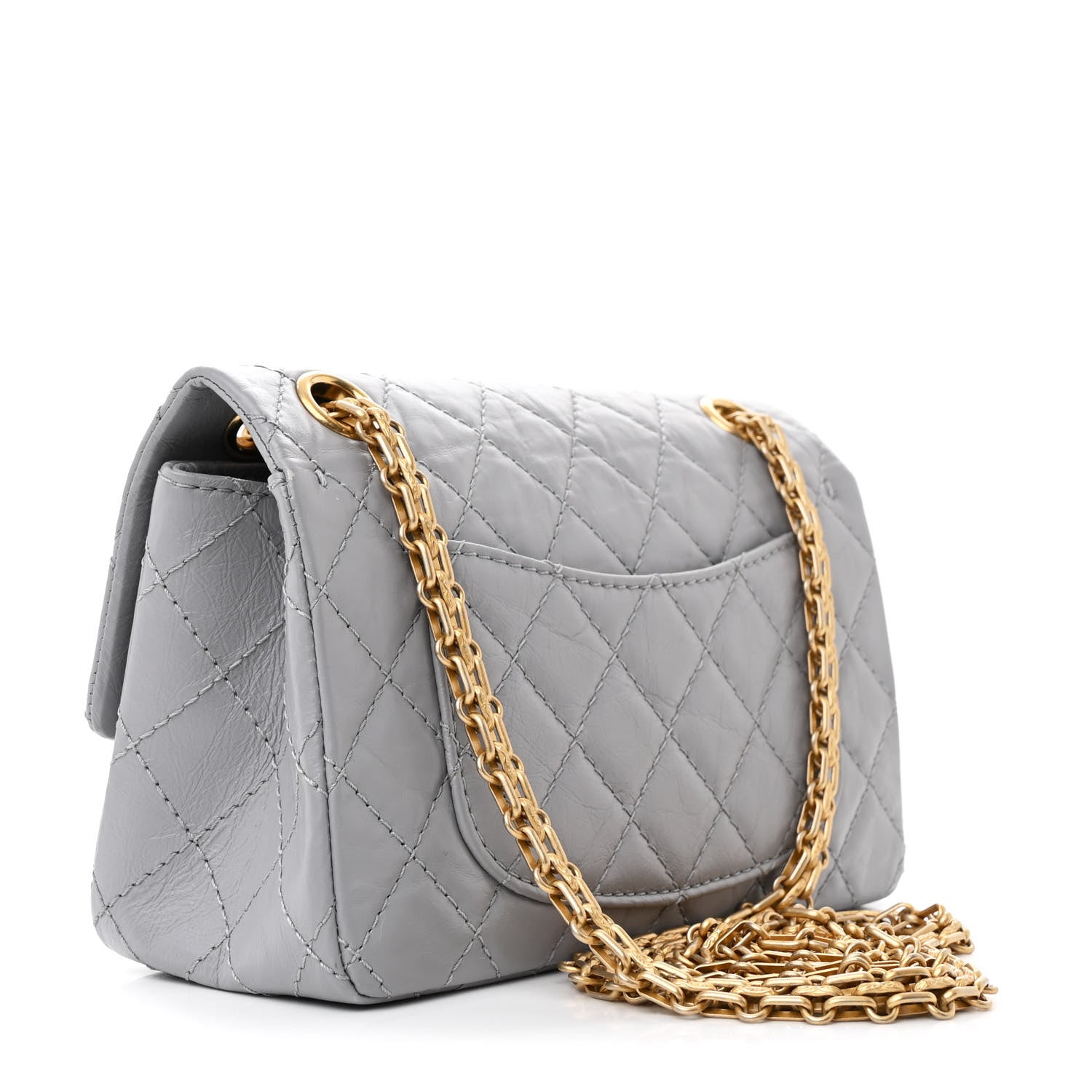 Chanel Aged Calfskin Quilted 2.55 Reissue Mini Flap Grey 3 of 11