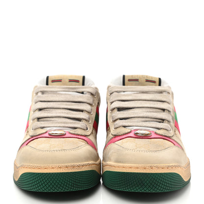 Gucci GG Monogram Nubuck Web Womens Screener Sneakers 39 New Sand Dusty Milk Pink 2 of 10
