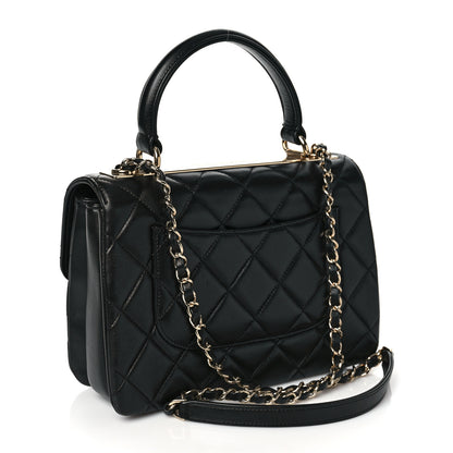 Chanel Lambskin Quilted Small Trendy CC Dual Handle Flap Bag Black 3 of 9