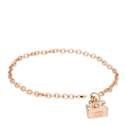 Hermes 18K Rose Gold Diamond Birkin Bracelet SH 1 of 5