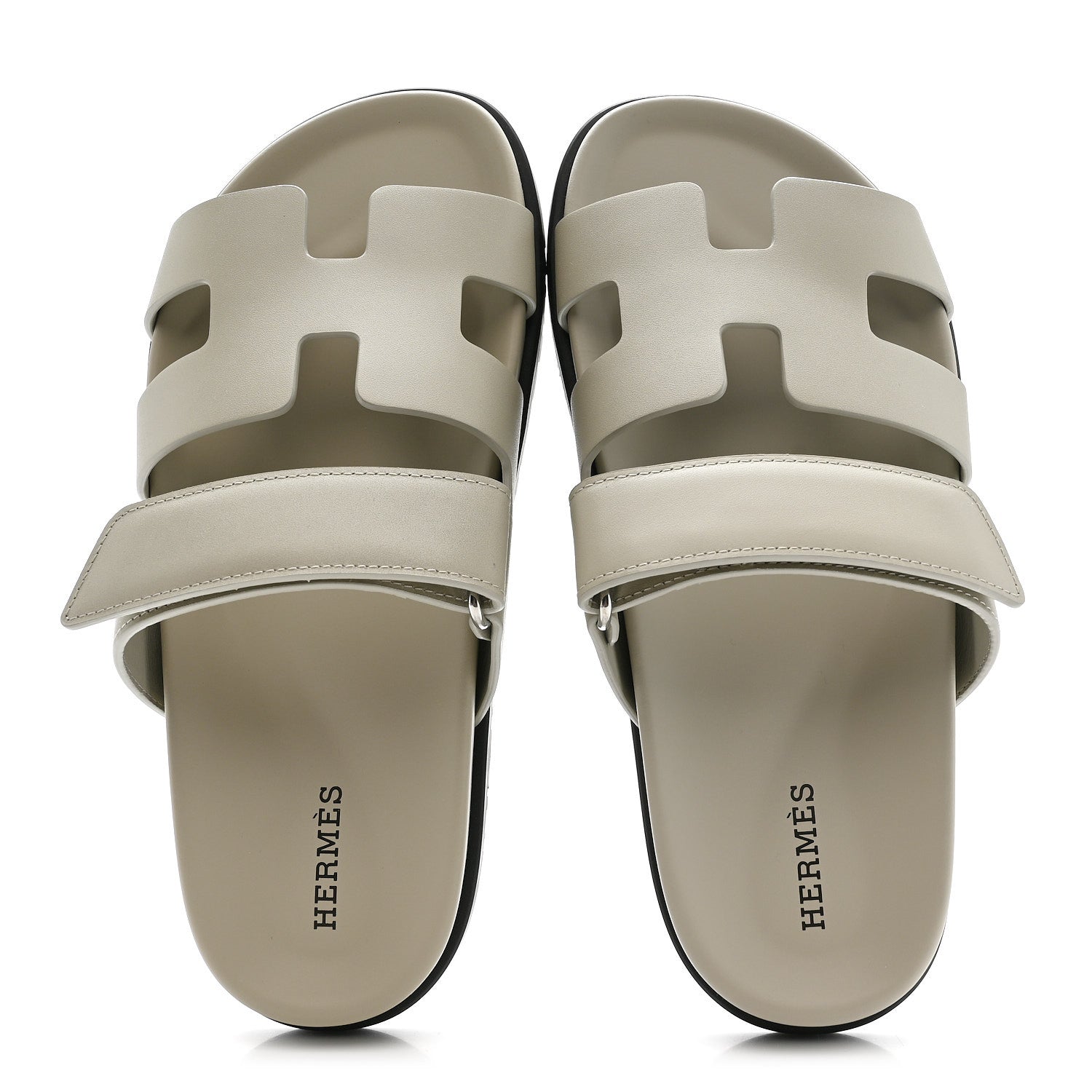 Hermes Calfskin Womens Chypre Sandals 36.5 Beige Esquisse 2 of 10