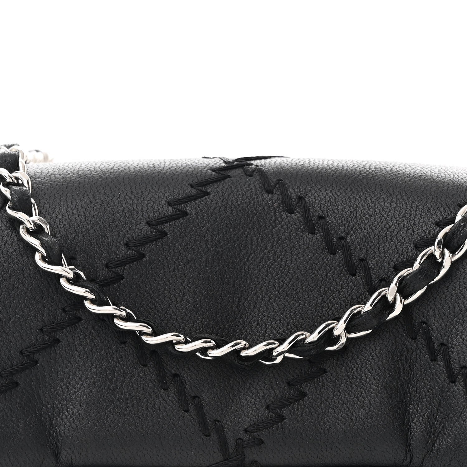 Chanel Lambskin Stitched New Mini Flap Black 9 of 13