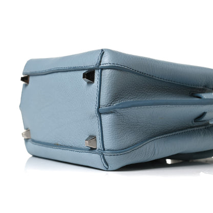 MCM Grained Calfskin Mini Milla Tote Sky Blue 9 of 13