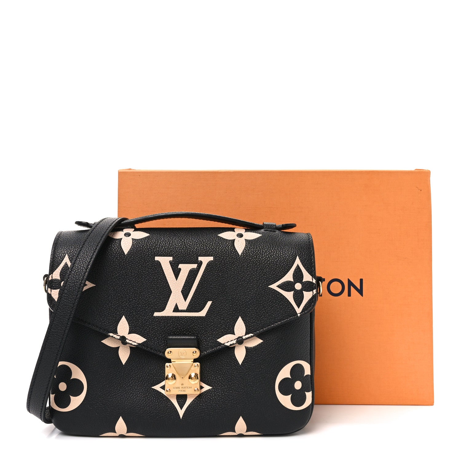 Louis Vuitton Empreinte Monogram Giant Pochette Metis Black Beige 10 of 10