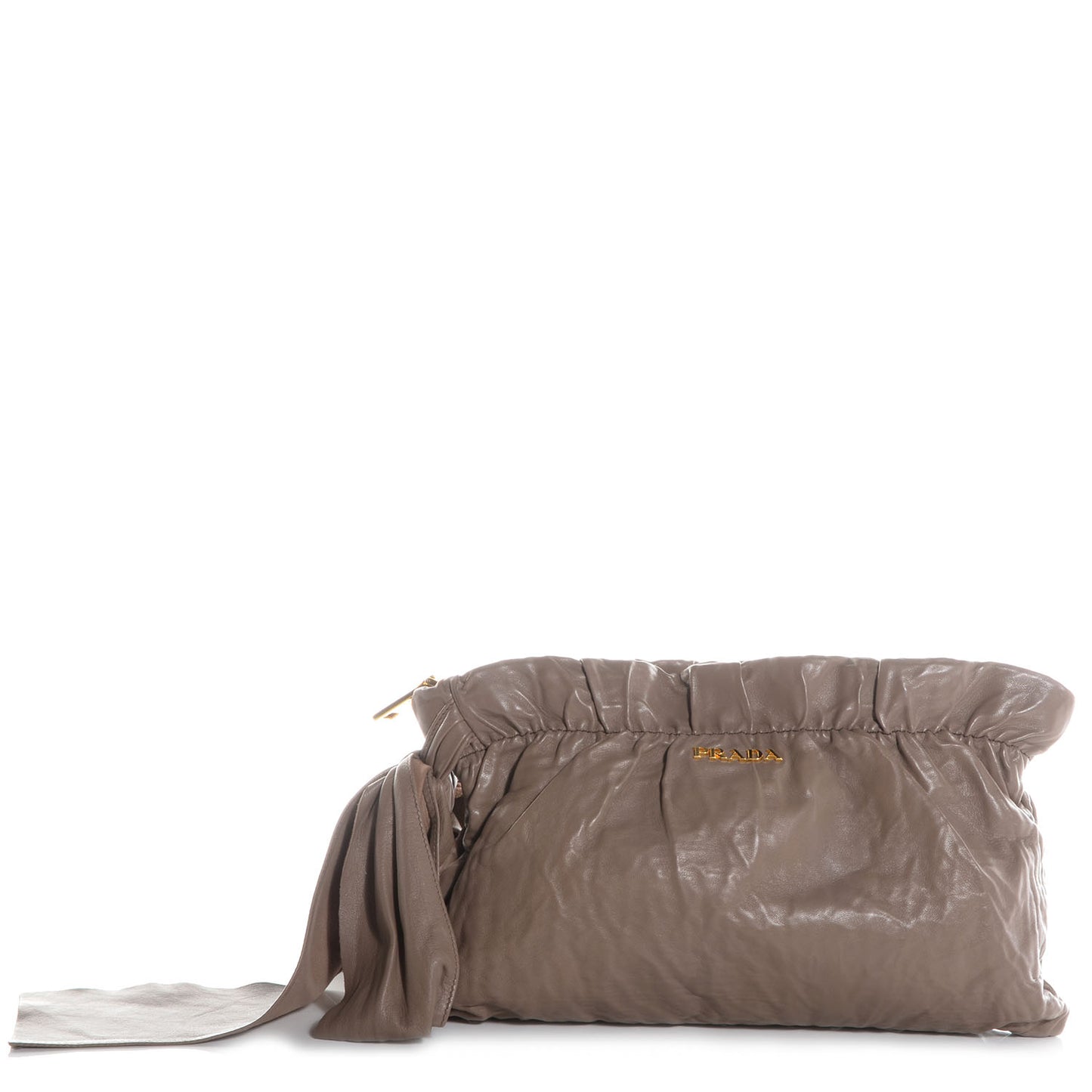 Nappa Antique Bow Clutch Bambu