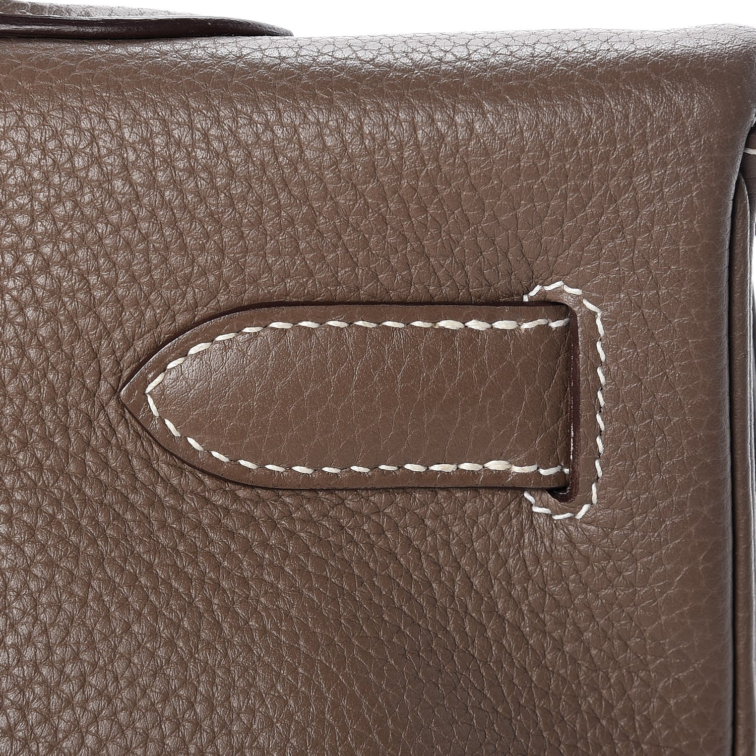 Hermes Taurillon Clemence Shoulder Kelly 40 Etoupe 31 of 38
