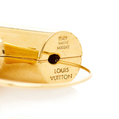 Louis Vuitton Crystal Essential V Single Hoop Earring Gold 6 of 6