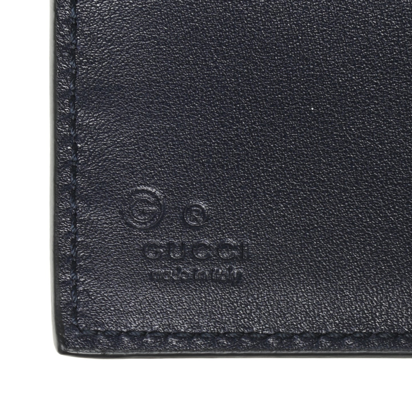 Microguccissima Bi-Fold Wallet Navy Blue