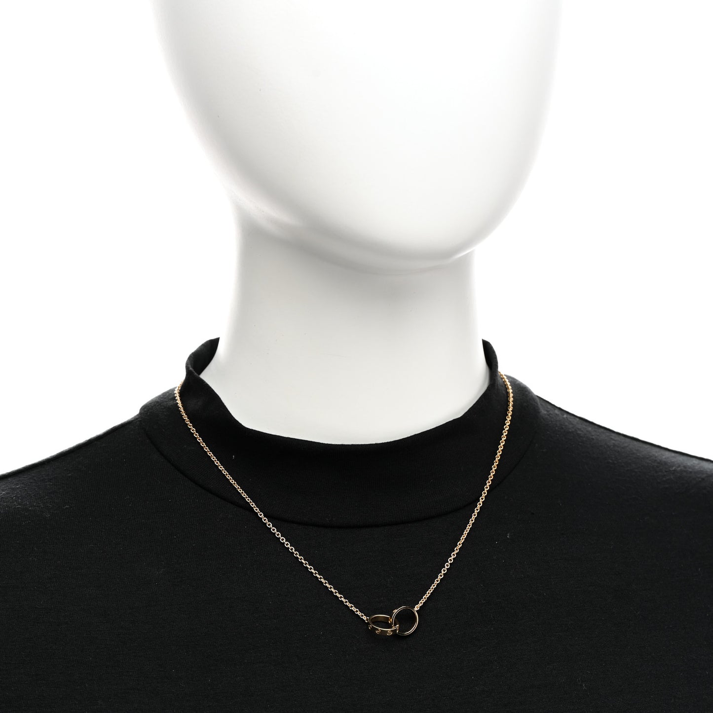 18K Yellow Gold Interlocking LOVE Necklace