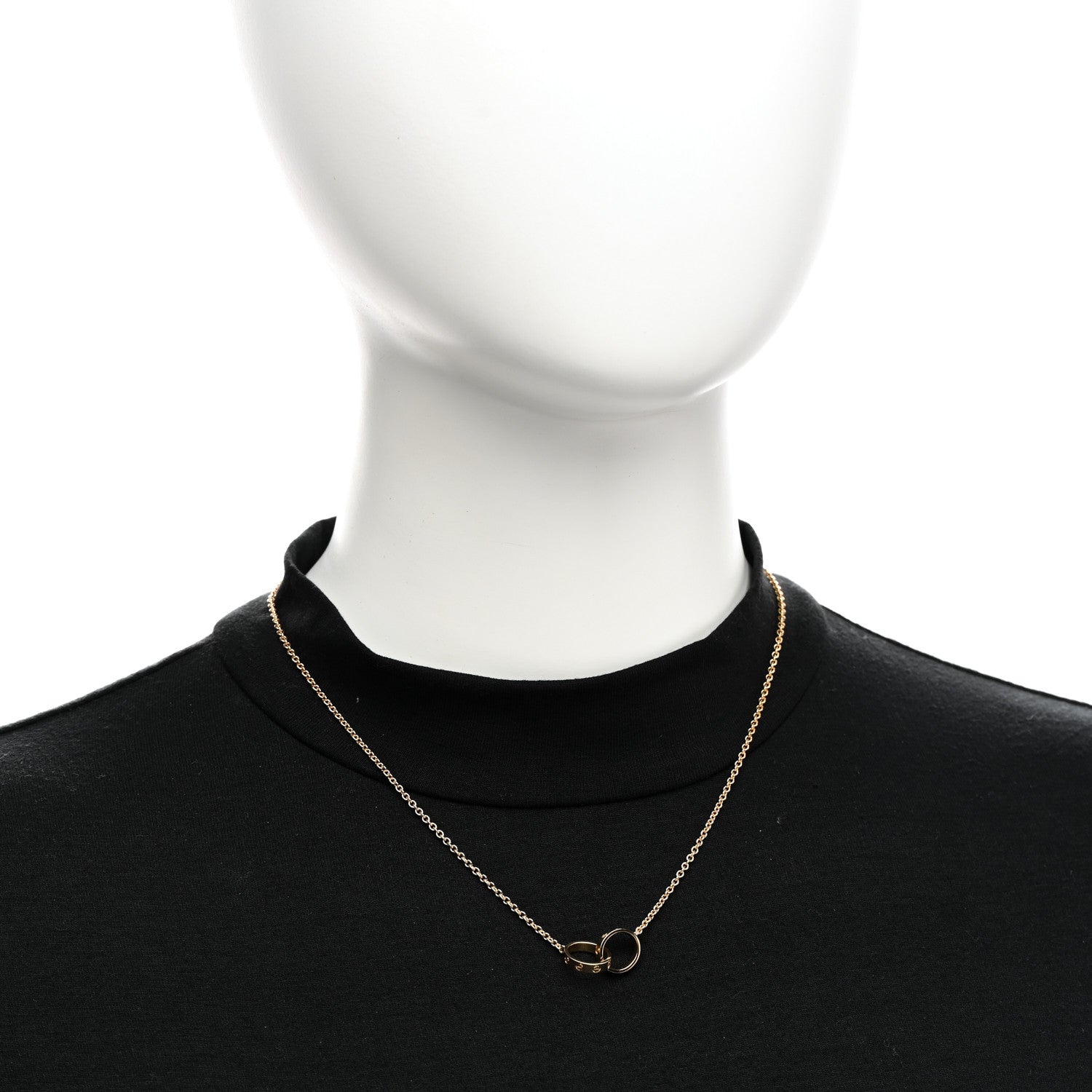 Cartier 18K Yellow Gold Interlocking LOVE Necklace 2 of 6