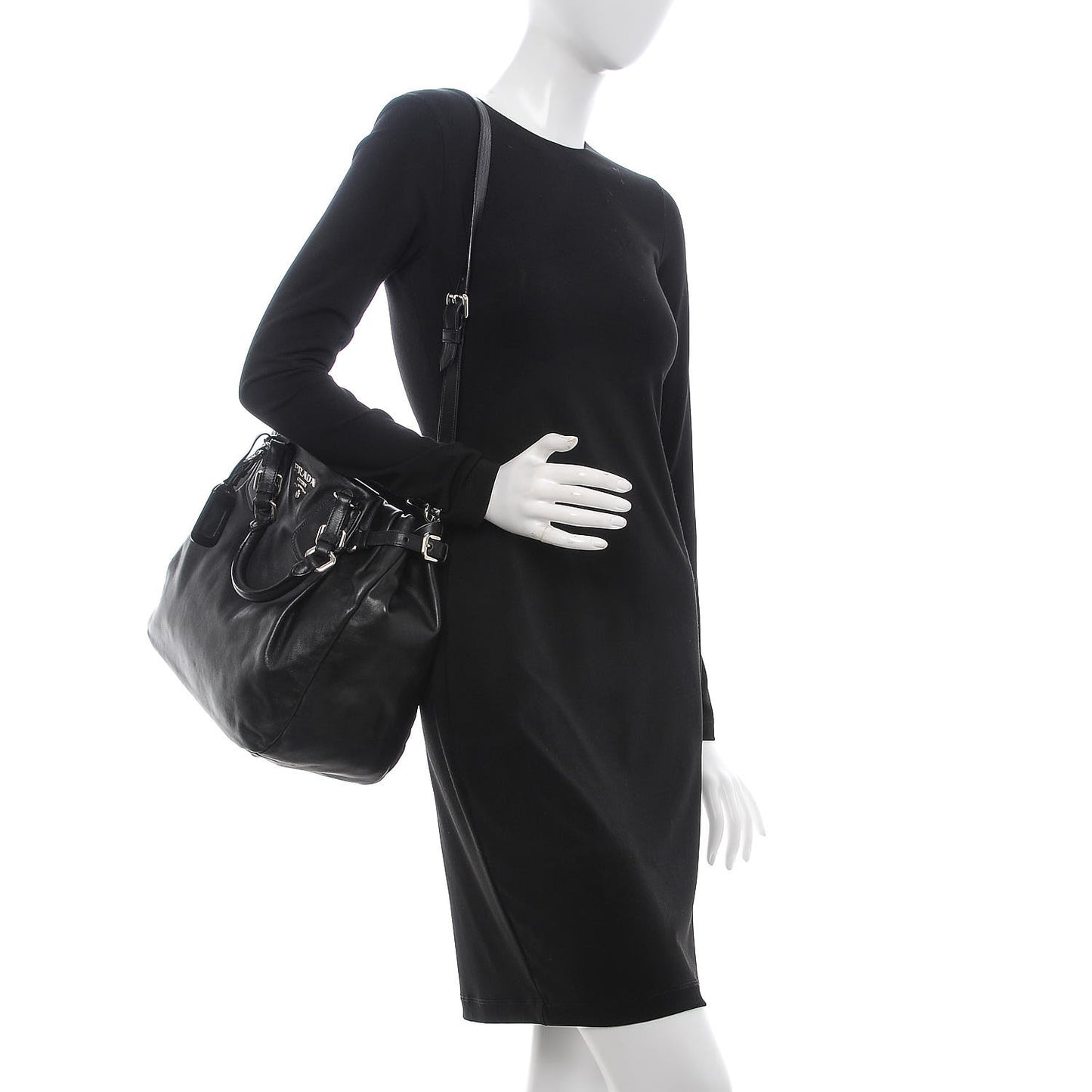 Soft Calf Shoulder Bag Nero Black