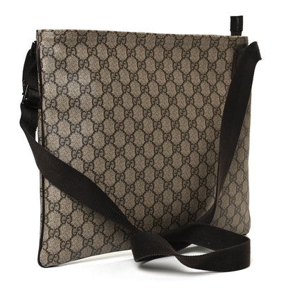 Gucci GG Plus Monogram Medium Flat Messenger Bag Dark Brown 4 of 14