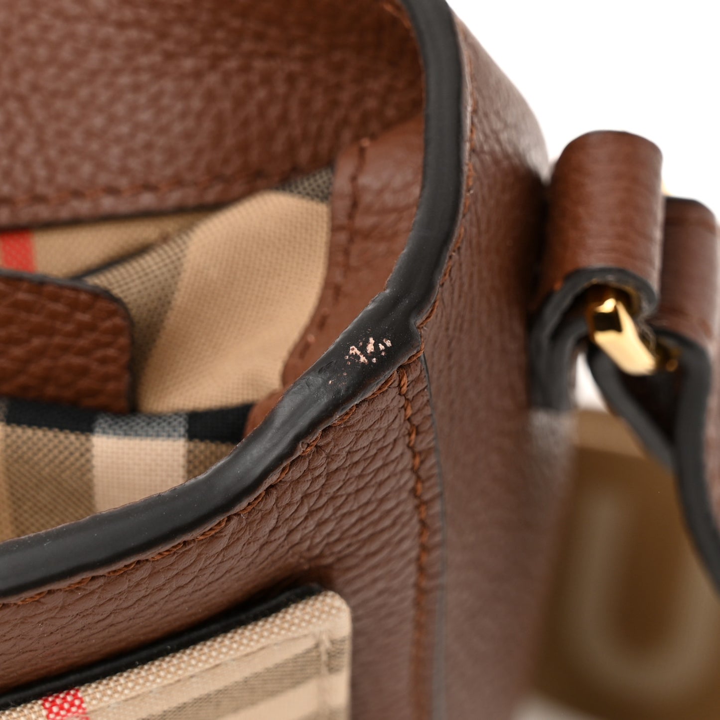 Calfskin Vintage Check Note Crossbody Bag Tan