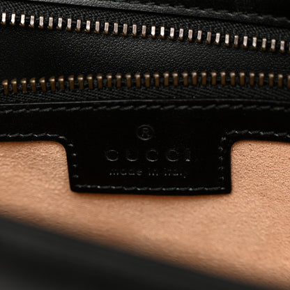 Gucci Calfskin Matelasse Small GG Marmont Shoulder Bag Black 6 of 10