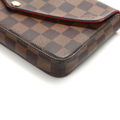 Louis Vuitton Damier Ebene Pochette Felicie Chain Wallet 12 of 18