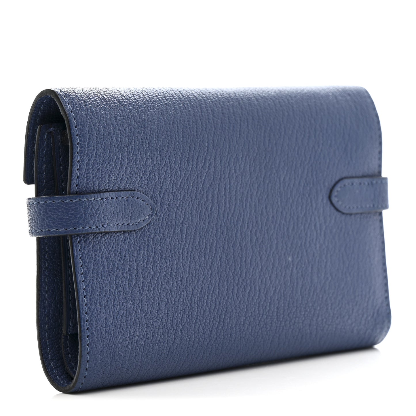 Chevre Mysore Medium Kelly Wallet Bleu Agate