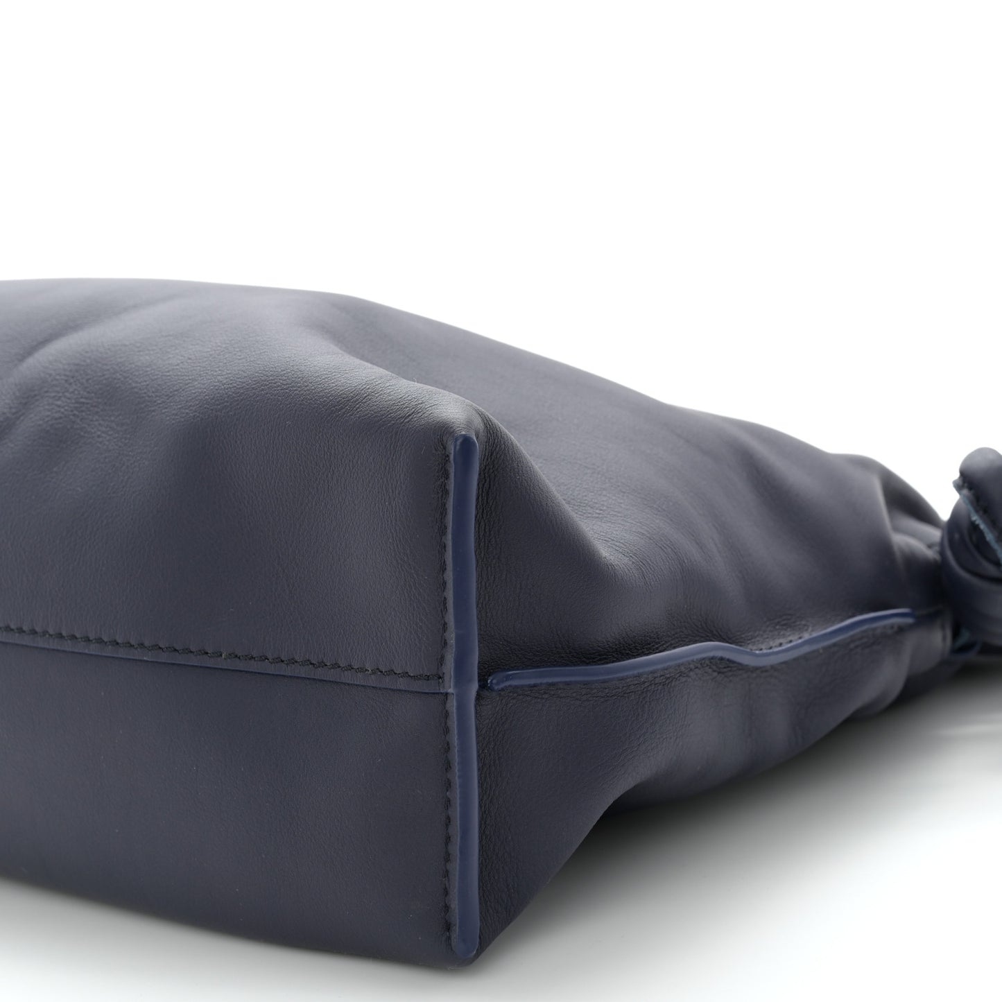 Nappa Flamenco Knot Clutch Navy