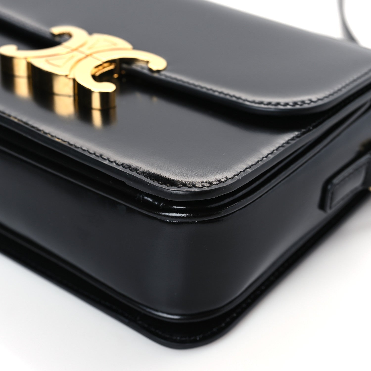 Celine Shiny Calfskin Teen Triomphe Black 9 of 9