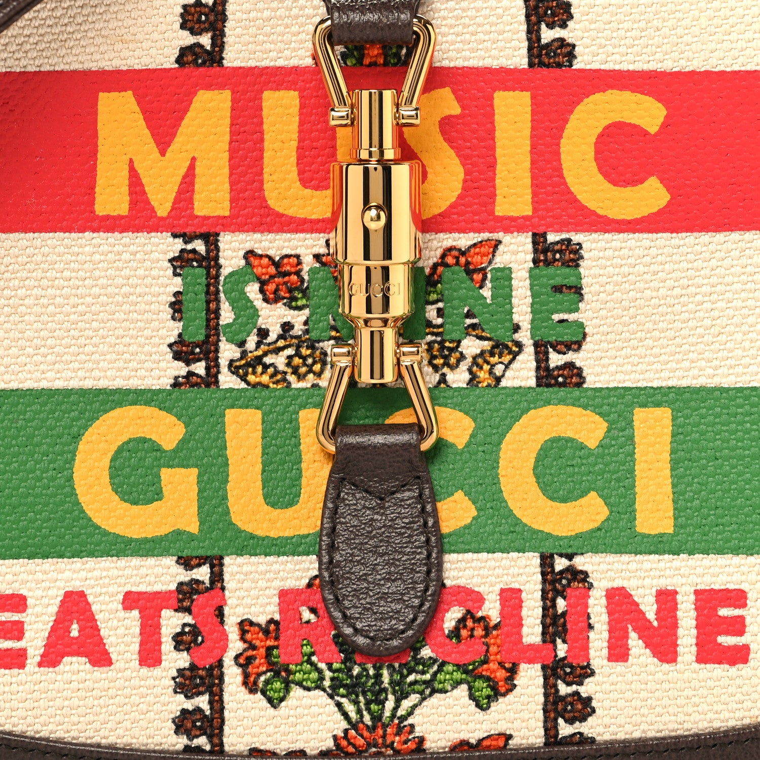 Gucci Canvas Calfskin 100 Centennial Music Small Jackie 1961 Hobo Multicolor 8 of 10