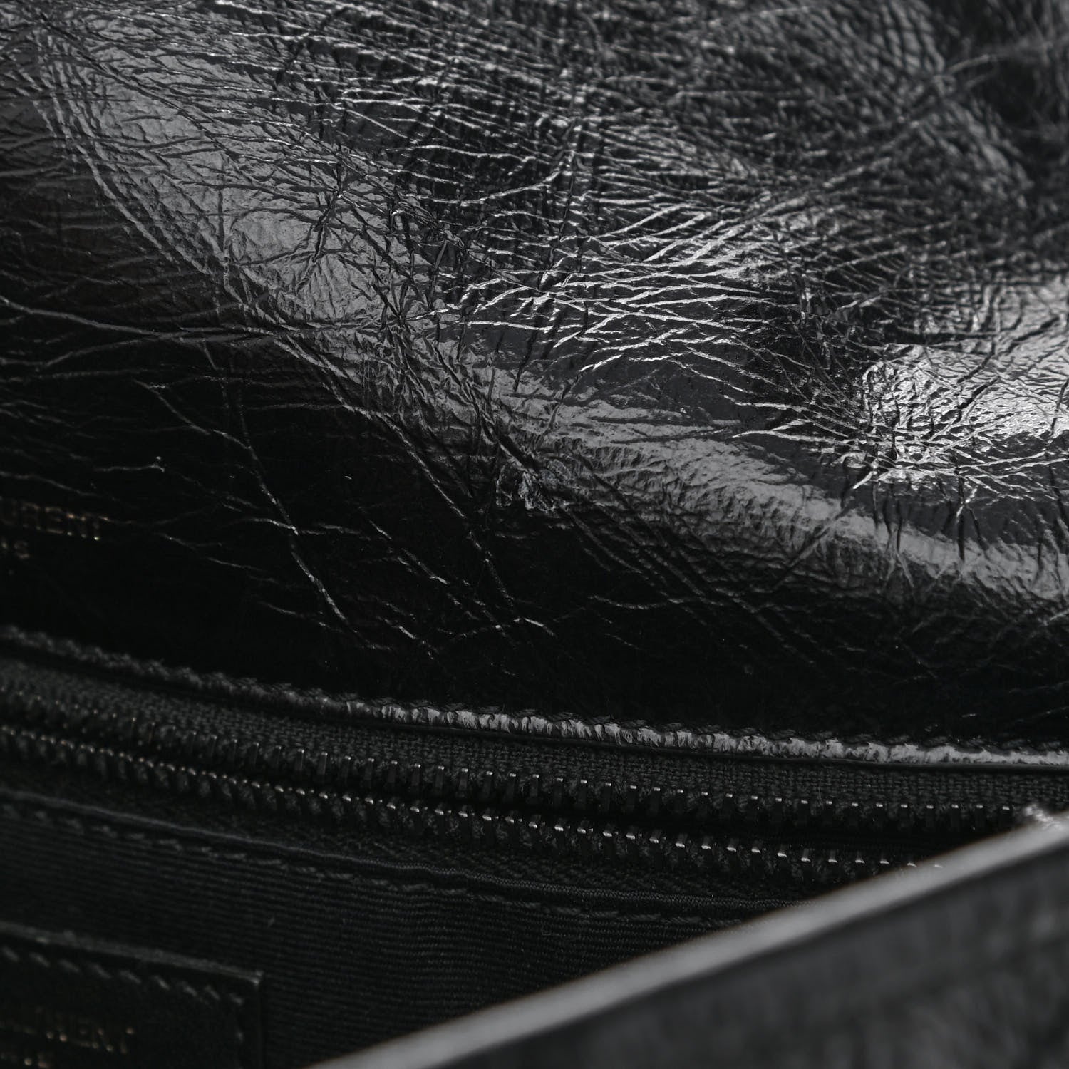 Saint Laurent Crinkled Calfskin Matelasse Monogram Medium Niki Chain Satchel Black 9 of 9