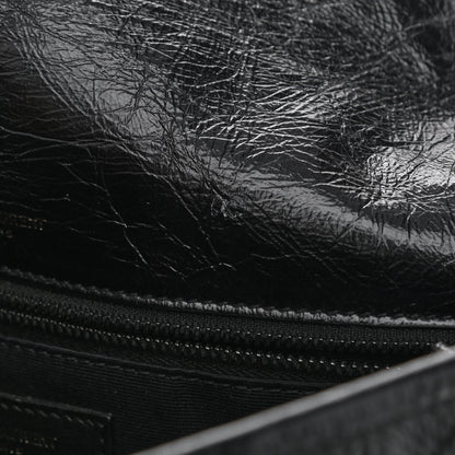 Saint Laurent Crinkled Calfskin Matelasse Monogram Medium Niki Chain Satchel Black 9 of 9