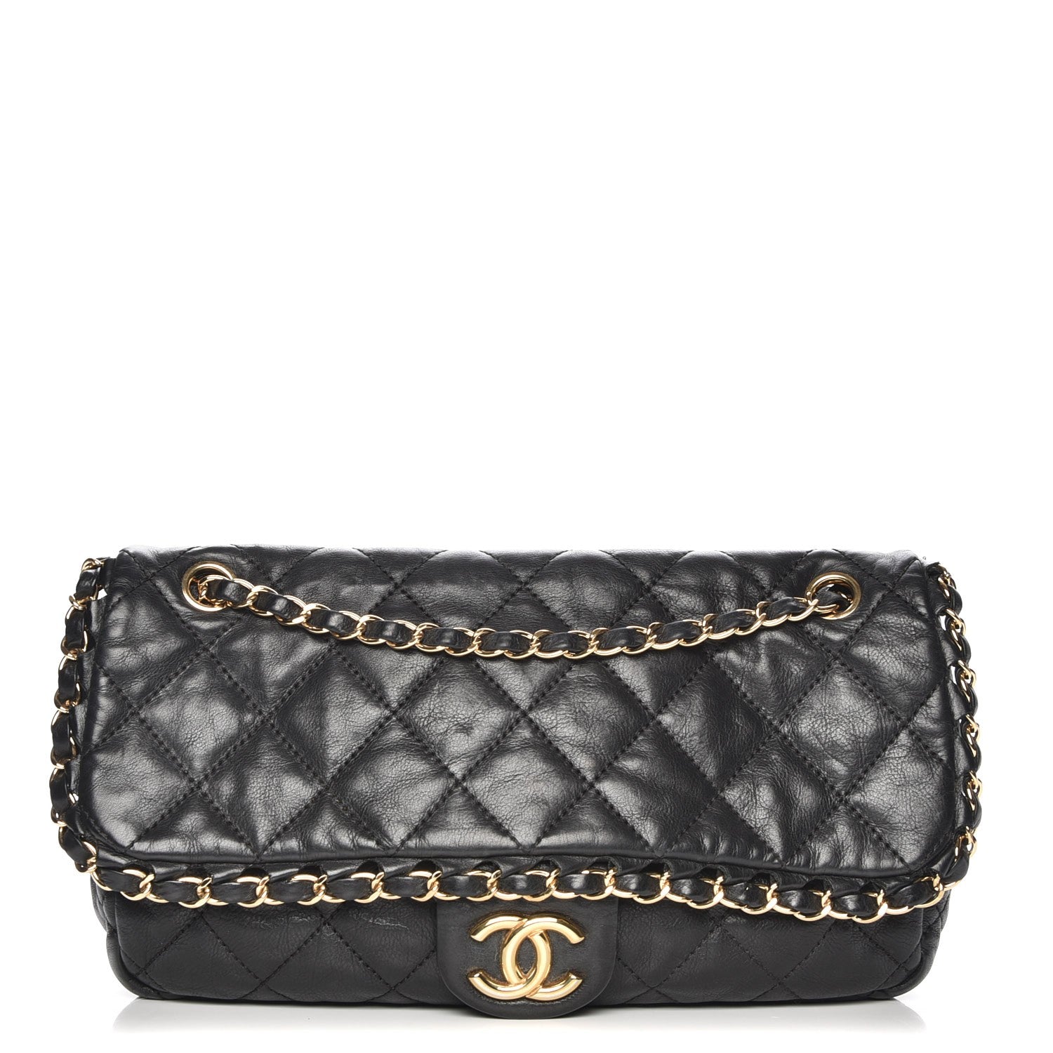 Chanel Calfskin Quilted Medium Chain Me Flap Black 1 of 7