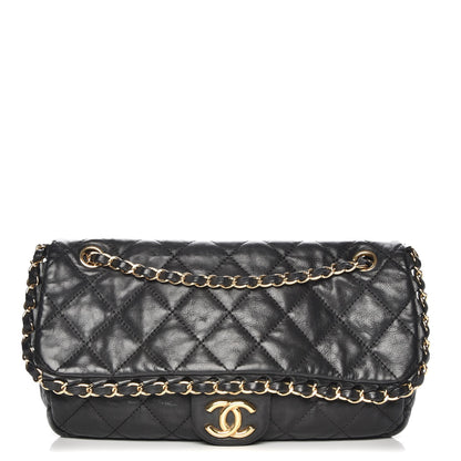 Chanel Calfskin Quilted Medium Chain Me Flap Black 1 of 7