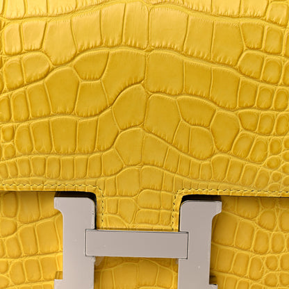Hermes Matte Alligator Constance 24 Mimosa 11 of 12
