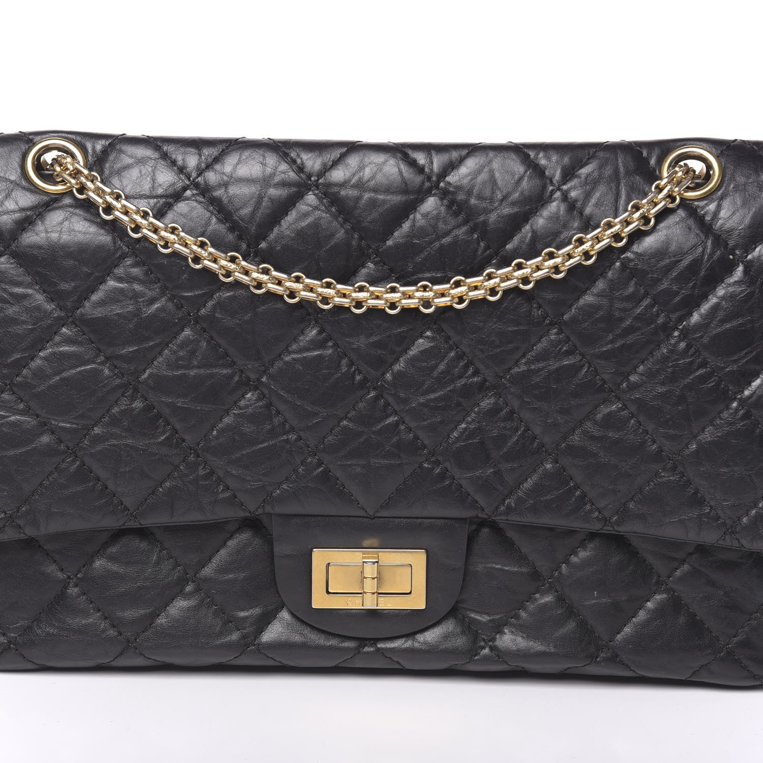Chanel Aged Calfskin Quilted 2.55 Reissue 227 Flap Black 12 of 14