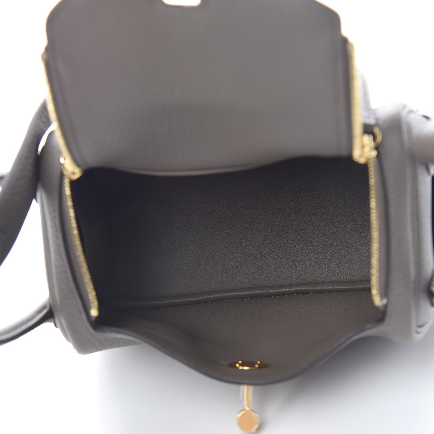 Hermes Taurillon Clemence Mini Lindy 20 Etain 5 of 11
