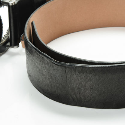 Chanel Baguette Crystal Lambskin CC Belt 80 32 Black 9 of 10